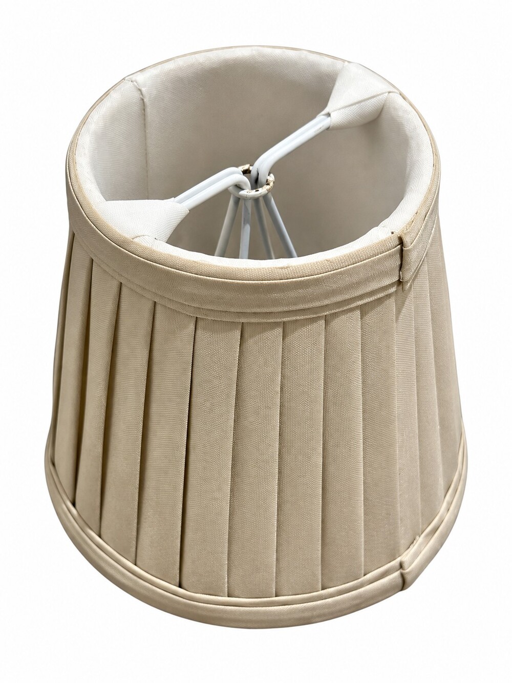 Vintage Empire Style Beige Pleated Fabric Lamp Shade